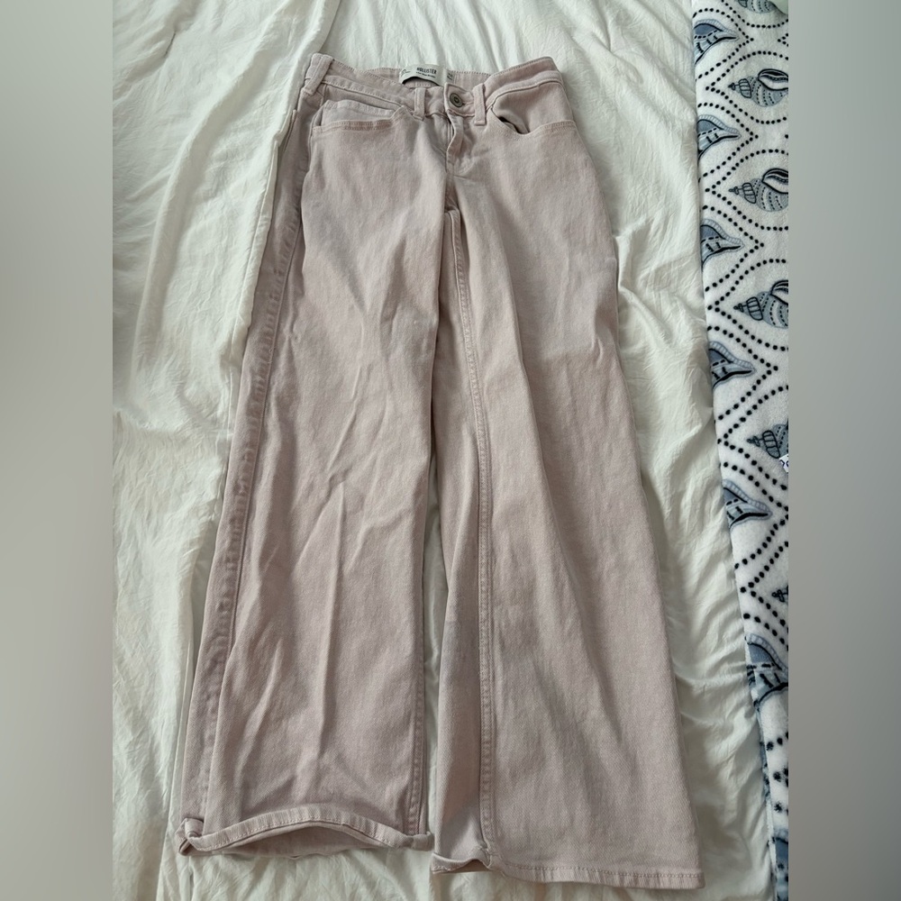 Hollister Blush Wide-Leg Baggy Pants